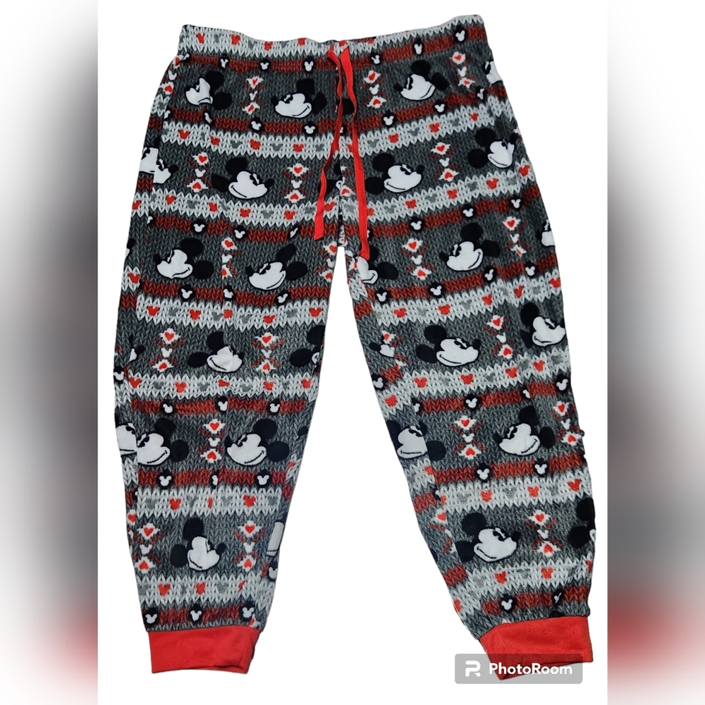 Women's Mickey Mouse Flannel Pajama Bottoms, sz 16/18